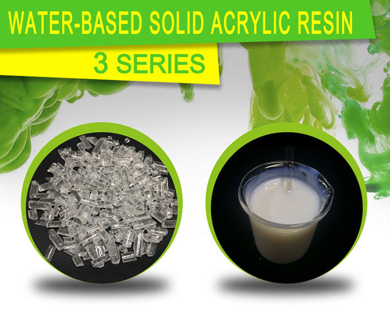 Solid water-based acrylic resin