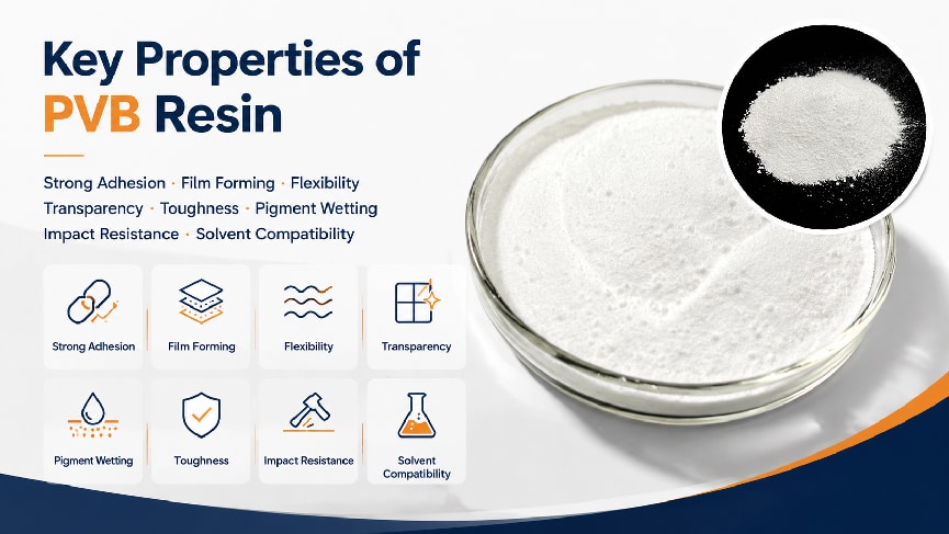 Polyvinyl Butyral PVB resin for coatings inks and adhesives